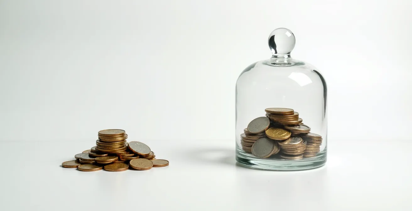 Comparaison visuelle de l'avantage fiscal entre rente éducation et autres revenus