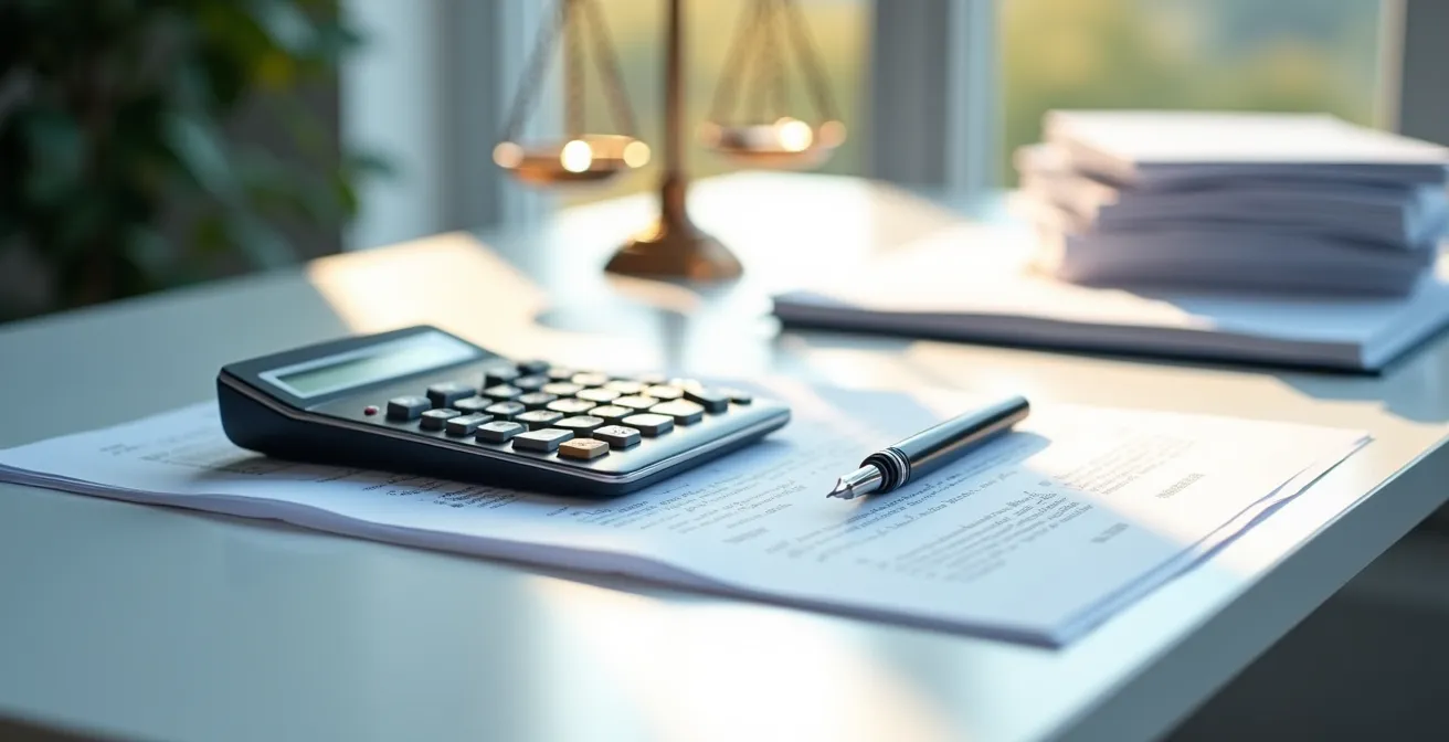 Documents financiers et calculatrice pour la fiscalité du capital décès