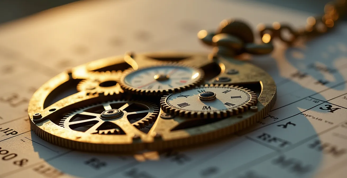 Calendrier et horloge symbolisant l'importance du timing des versements avant 70 ans