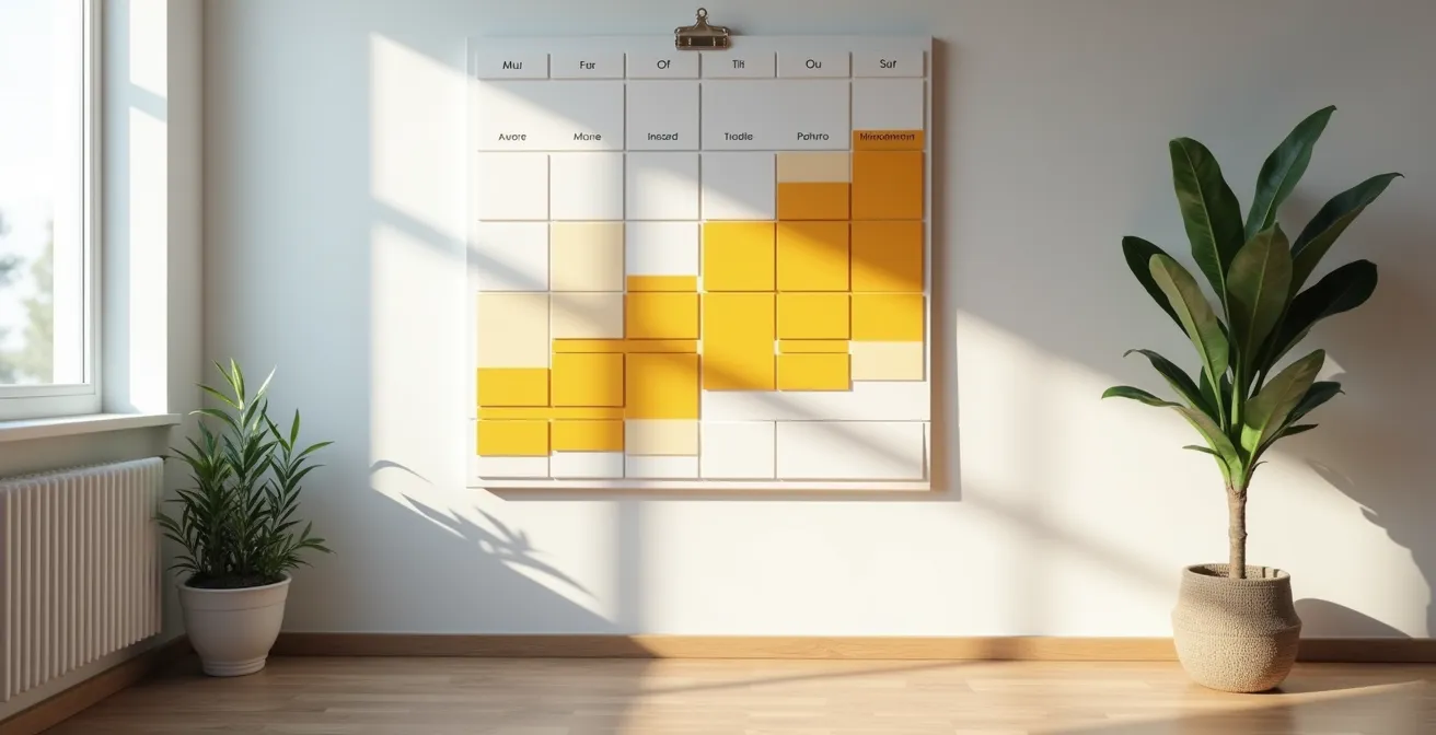 Calendrier illustrant la période de transition entre les indemnités journalières et la pension d'invalidité