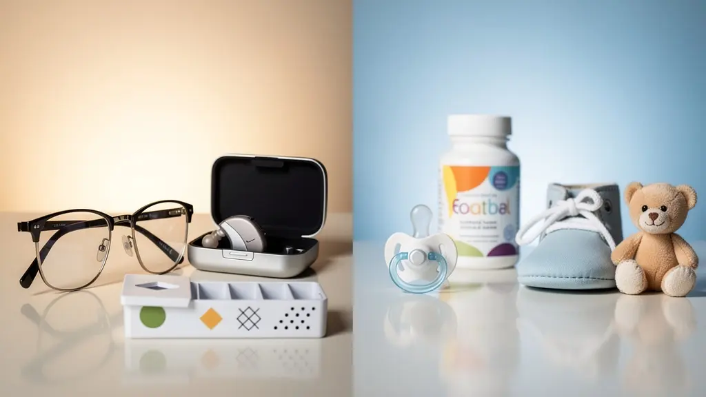 Comparaison visuelle entre les besoins de santé d'un senior et d'un jeune actif